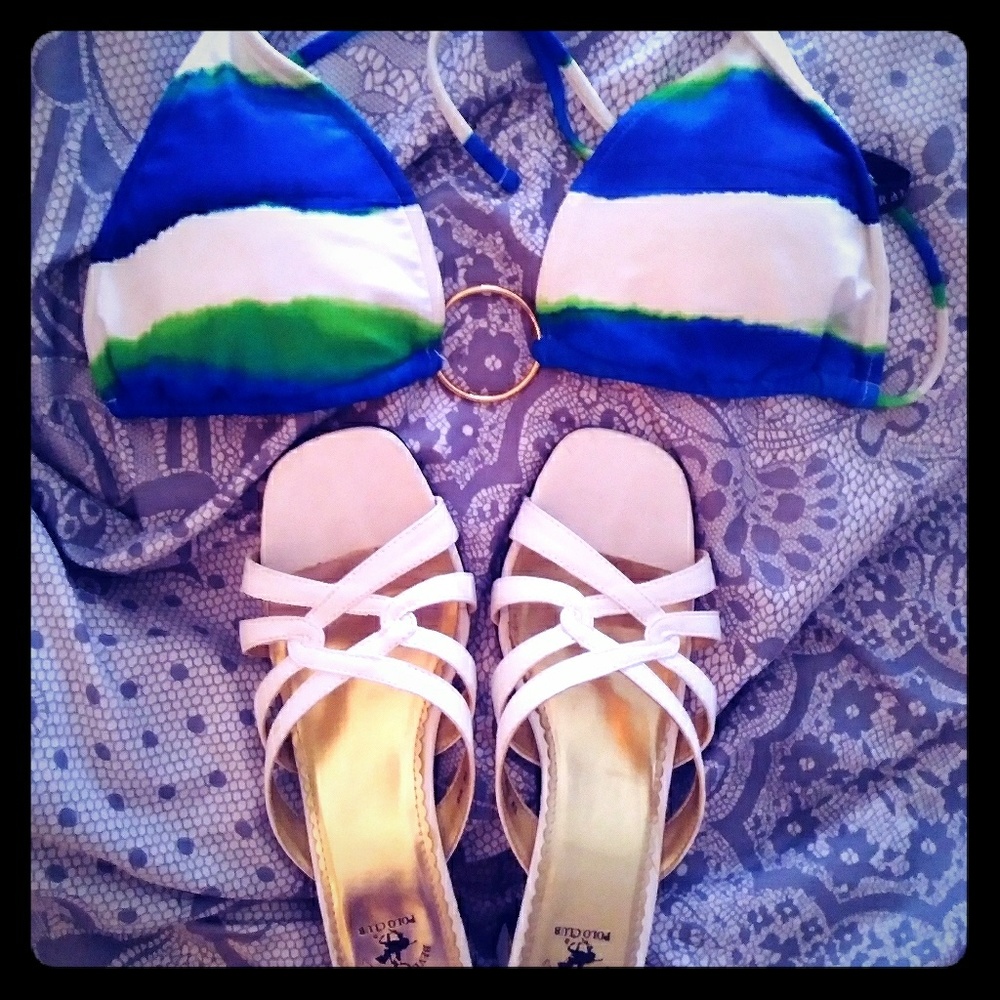 Ralph Lauren Sandles and Bathing Suit bundle